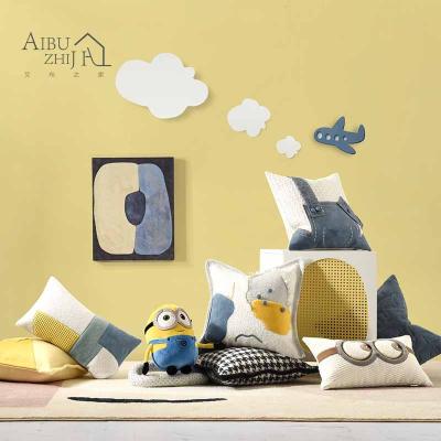 China AIBUZHIJIA Home Design Minions Series Original Anti-Static Cushion Cover Sofa Chair Bedroom Living Room Decorative Tile Covers for sale