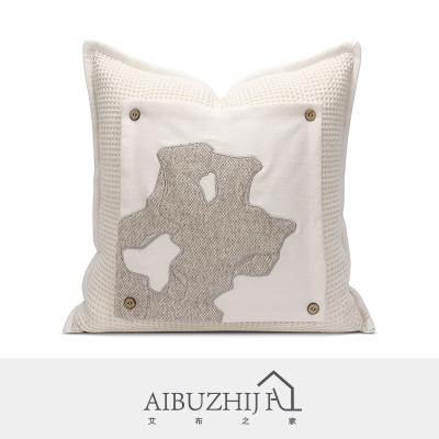 China AIBUZHIJIA Original Oriental Cream Geometric Pattern Design Anti-Static Cushion Cover High End Luxury Pillow Covers Home Decor for sale