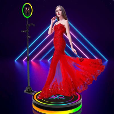 China 100cm 360 Degree Slow Motion Rotating Portable Video Booth XYJ 110cm Automatic 360 Degree Photo Booth for sale