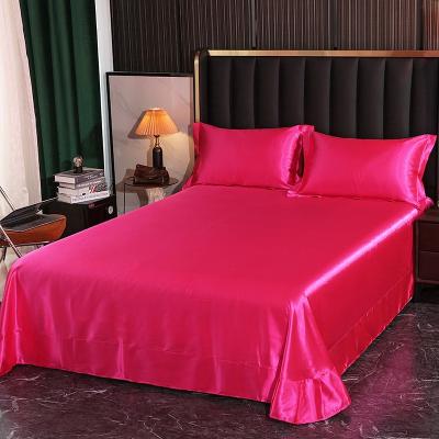 China New Product Single Washed Silk Bedding European Single Ice Silk Comforter Sheet Set Four-Piece Set With Pillowcase Home Use for sale