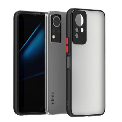 China Hot Selling Shockproof Color Contrast Matte Suspension Precise Cutout Skin Creative Feeling Mobile Phone Shape For Infinix note10 for sale