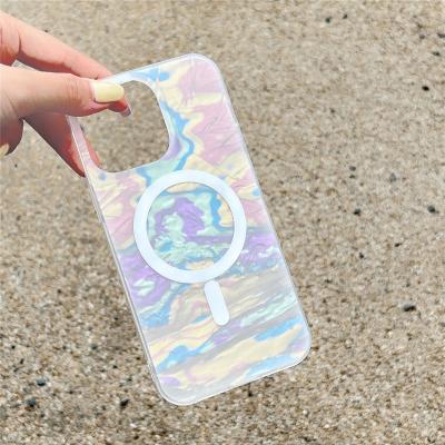 China New Design Shockproof Magnetics Phone Case For Apple iPhone 15 14 13pro Shell Pattern Back Max Dazzling Cover For iphone 12 11 for sale