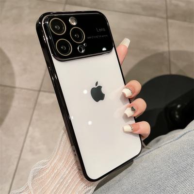 China Shockproof Back Cover For iPhone 13 pro Max Camera Lens Protection Case For iPhone 12 14 plus Mood Glass Clear Plating Cover for sale