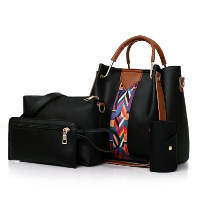 China Madame Wholesale Lady Fashion Tote Bag Good Quality Handbag set with wallet handbag set for sale