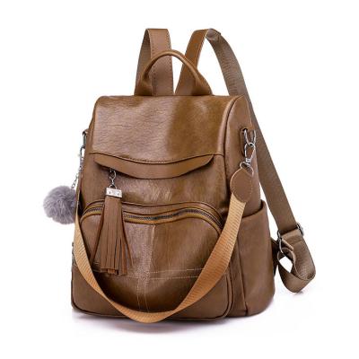 China Can be use as shoulder bag PU backpack fashion school wholesale leather backpack for young girls for sale