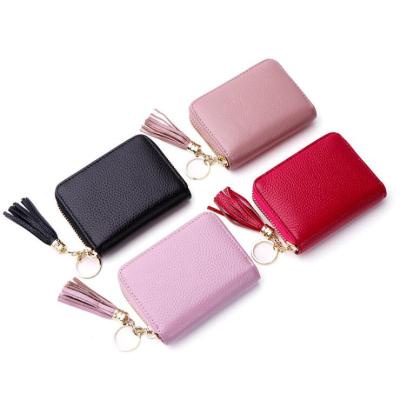 China China Factory Wholesale Multifunctional Wallet Zipper Pockets Genuine Leather Multi Card Holder For Women Card Holder for sale