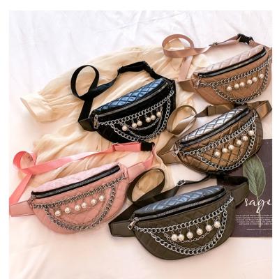 China Lightweight Cool Pearl Fanny Pack Waist Bag Lady Waist Bag Fanny Pack for sale