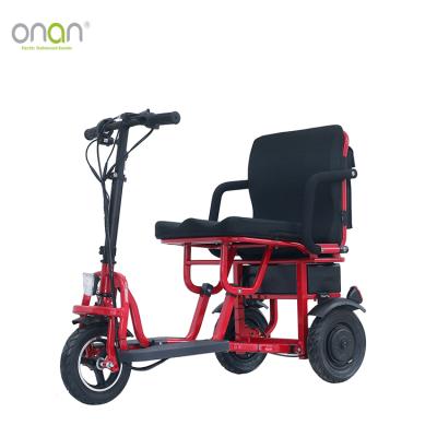 China ONAN 24V 3 Wheel Eco-friendly Tricycle Foldable Portable Customized Electric Scooter for Elderly for sale