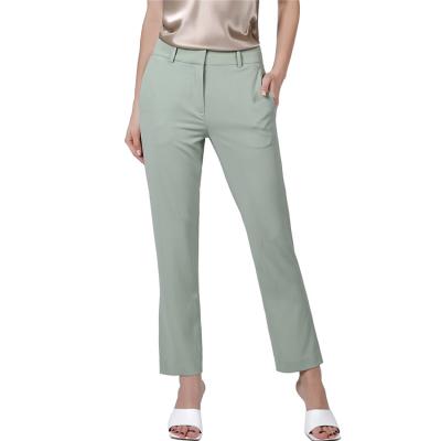 China Breathable Ladies Office Wear Formal Women High Waist Long Pant Suit Pants Elegant Straight Suits Trousers for sale