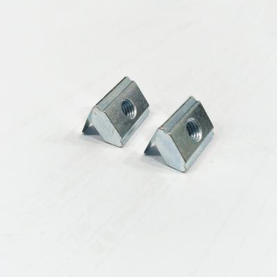 China Automotive Industry T slot nut with spring leaf zinc plated for 10mm slot aluminum profile for sale