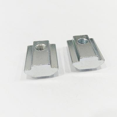 China Automotive Industry Slider nut with spring ball zinc plated for 10mm slot 4545 series aluminum profile for sale