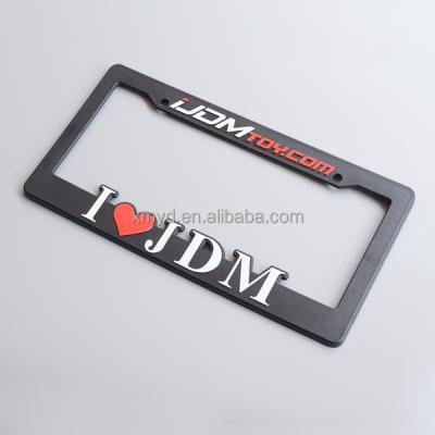 China No Cheap Black Car License Plate Holder With Embossed Logo ABS Plastic Made Of High Quality for sale