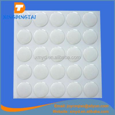 China Scratch Off 1 Inch Around Clear Epoxy Capsule Seal Stickers for sale