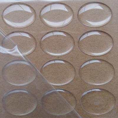 China High Quality Eco-friendly Scratch-and-Yellowing Resistance Dome Resin Marks Soft Clear Oval Decoration Epoxy Resin Sticker for sale