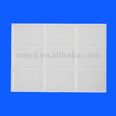 China Custom Scratch-Off Rectangle Clear Epoxy Sticker for sale