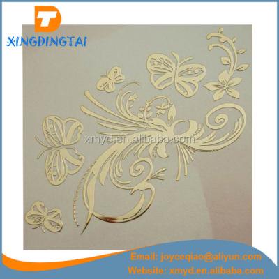 China Thin Decoration Supply Metal Nickel Sticker With Gold For Decoration Maker for sale