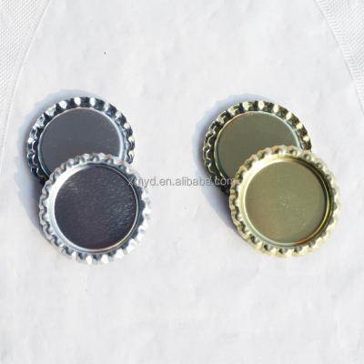 China Non-toxic Wholesale Shiny Silver Flat Caps For Crafts Bilateral Flat Gold Colored Caps For Jewelry Making for sale