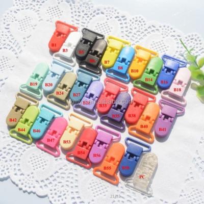 China Eco-Friendly 25mm KAM Plastic Clips Dummy Baby Pacifier Holder Clips For Bib Toy BPA Free for sale