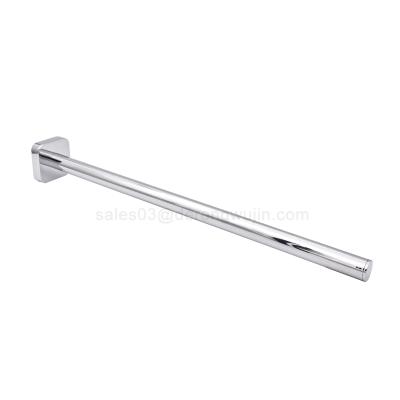 China Modern Drill Free Beside Basin Chrome Stainless Steel Single Towel Rod for sale