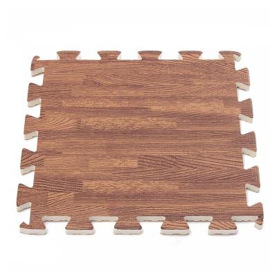 China Hot Selling High Quality Wood Grain Interlocking Eva Mats Gym Flooring Floor Mat for sale