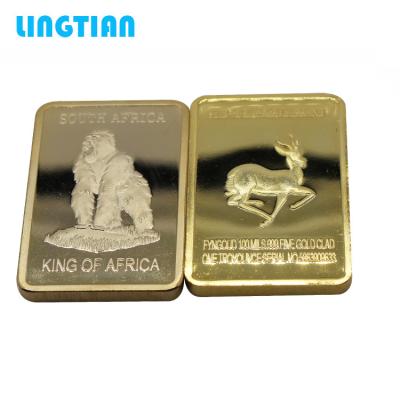 China China LINGTIAN Custom Solid Pure Metal 1oz 24k Gold Bar Ingot for sale