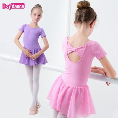 China Soft Kids Ballet Dancer Tights Girls Dance Dresses Children Chiffon Edged Leoatrds for sale