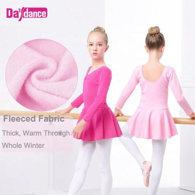 China Thick Soft Winter Velvet Ballet Dress Warm Up For Girls for sale