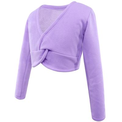 China from above & Autumn Winter Long Sleeve Thicken Tees Dance Tops Girls Velvet Ballet Overall for sale