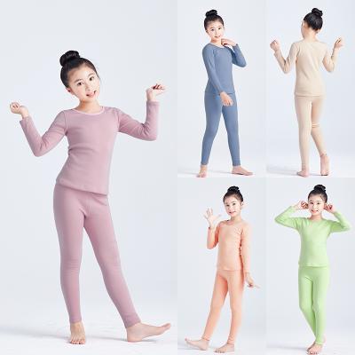 China Children self-heating children's self-heating underwear tint Autumn Winter De Velvet Bottoms Suit base layer girls for sale