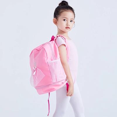 China Princess Lace Stereo Embroidery Children's Backpack Girls Ballet Dance Backpack Pink Sequin Shoulder Bags Ballet Bag for sale