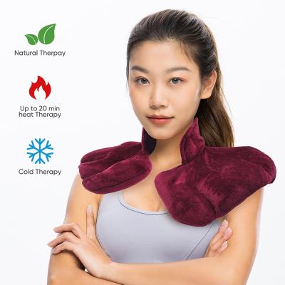 China Polyester Wholesale Custom Reusable Neck Wrap Shoulder Body Heat Comfort Microwave U Shaped Heat Pack for sale