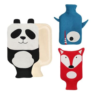 China Body Warmer Wholesale Hot Water Bottle With Plush Cover BS Hot Water Bag Cover for sale