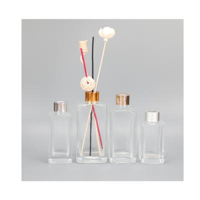 China High Quality Gift And Safety Diffuser 250ml Square Transparent Clear Glass Bottle for sale