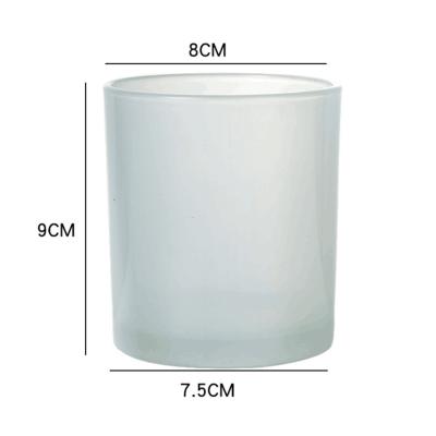 China Glass Tube Candle Jars and Lids for Candle Making 8.5oz Glass Candle Jars and Holders with Metal Lids for Candles Diffuser Bottle for sale