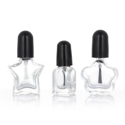 China Personal Care Customized Clear Empty Glass Nail Polish Bottle 5Ml 10Ml 15Ml for sale