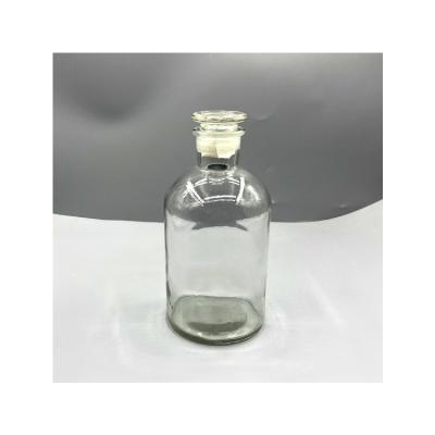 China Hot Selling Lab White Glass Small Classification White Mouth Reagent Bottle With Stopper for sale