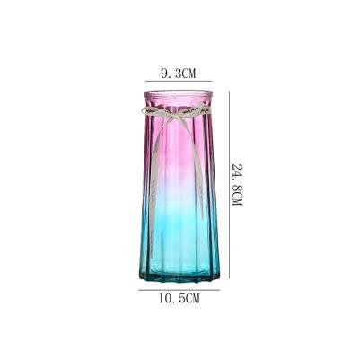 China New Factory Price Classic/Postmodern Popular Colored Glass Vase Handsome From China for sale