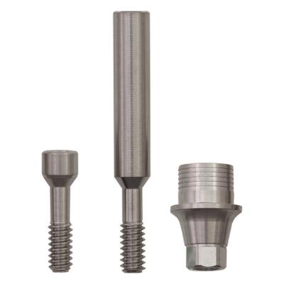 China High Quality Dental Implant Precision CNC Lathe Machining Titanium Screw Dental Implant Abutment Parts for sale