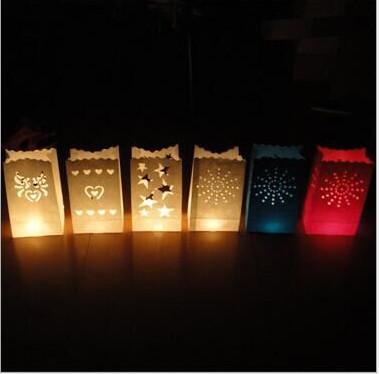 China Flame Retardant Candle Bags Hollow Candles Paper Bags Printable Hollow LOGO Environmental Testing Certification for sale