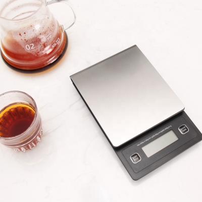 China Coffee Scales New LCD Display Stainless Steel ABS 2kg Kitchen Coffee Scale With AAA Battery for sale