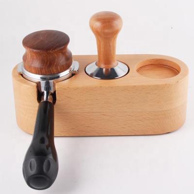 China 58mm single workable high quality coffee tamper dispenser, coffee tamper set with wood for sale