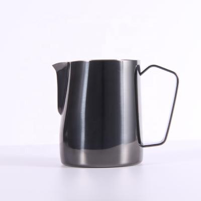 China Durable Insulation 304 Stainless Steel Premium Durable Milk Coffee Pitcher Black for sale