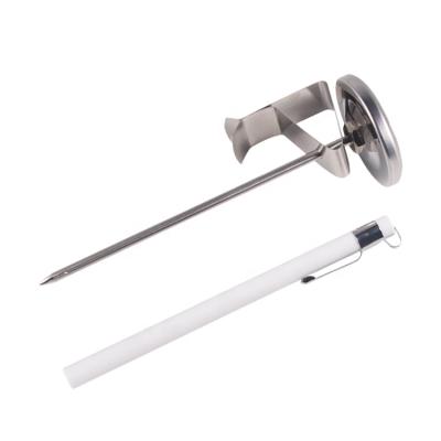 China Silver and White 135mm Long Integral Probe Needle Thermometer Meat Food Stainless Steel Thermometer with Hook for sale