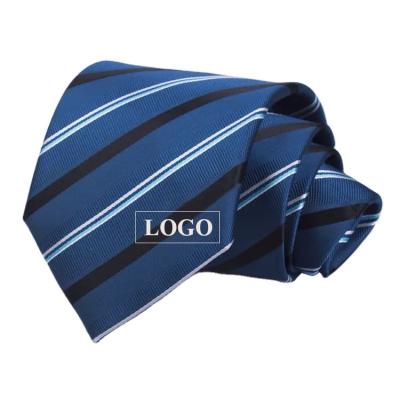 China 100% silk tie factory low price custom bare neck tie floral solid regular or thin jacquard tie with company Logo Polyester Club Tie for sale