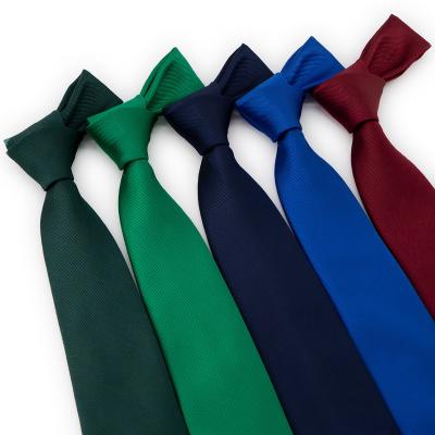 China 100% Silk Mens Ties Soild Color Necktie For Business Formal Wedding Neck Woven Ties for sale