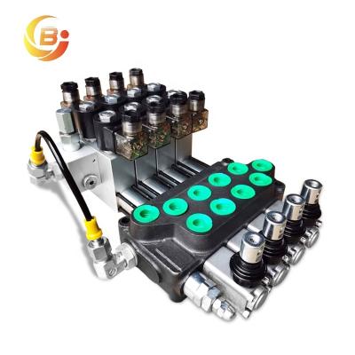 China Agricultural Triple 4 Coils Structure Machine DCV40 Monoblock Directional Electrohydraulic Control Valve For Drill Rig for sale