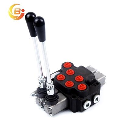 China Agricultural Machine DCV40 2 Spool Electric Hydraulic Multi-unit Directional Control Valve 50lpm for sale