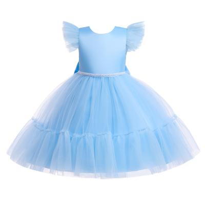 China Elegant Anti-wrinkle Girls Wedding Dresses Children Shape Tulle Even Princess Dress Kids Party Tutu Prom Christmas Party Clothes for sale