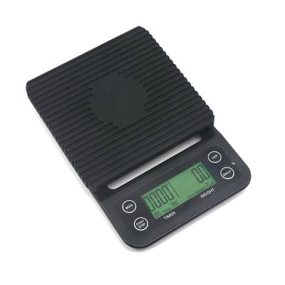 China Industral Scale Mini Drip Digital Food Kitchen Scale with Timer 3KG 0.1G Electronic Scale Cooking Table Weighing Coffee Scale for sale