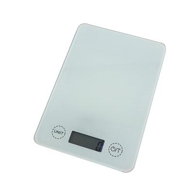 China Cafe Kitchen Scales Tempered Glass Electronic Food Scale Digital Kitchen Scale With Bluelight LCD Display 5kg for sale